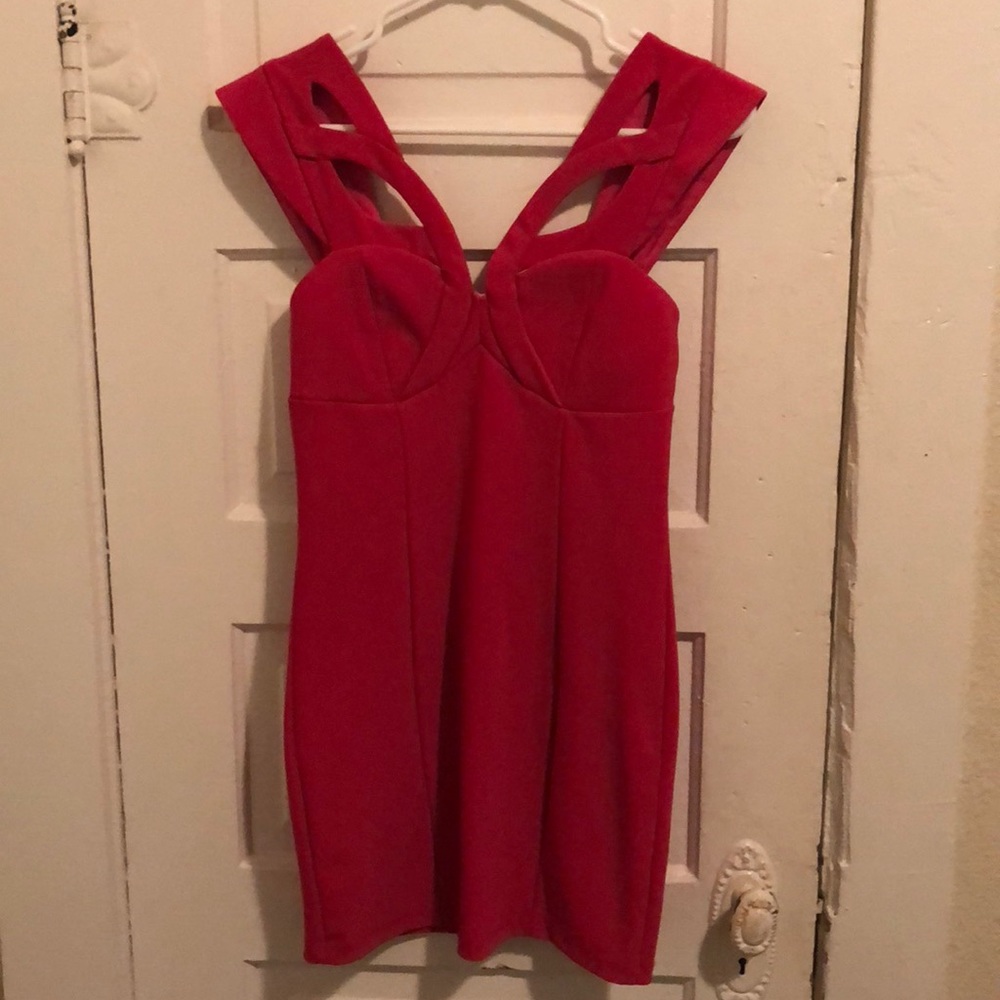 Hot Pink Bodycon Dress Mini